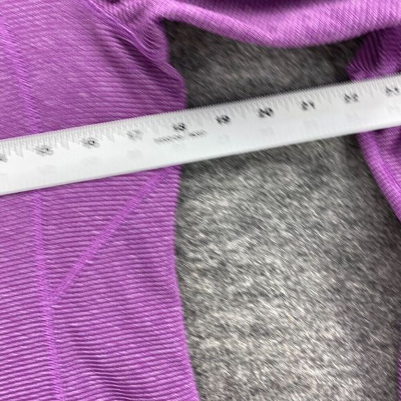Champion Activewear Track Jacket Women M Medium Purple Striped High Neck Zipper - Picture 3 of 7